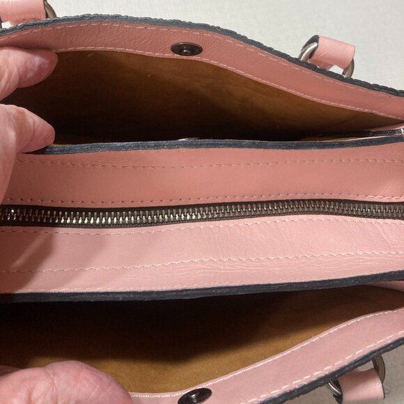 EUC Beautiful Patricia Nash Pattern Embossed Pink Satchel - Picture 10 of 12